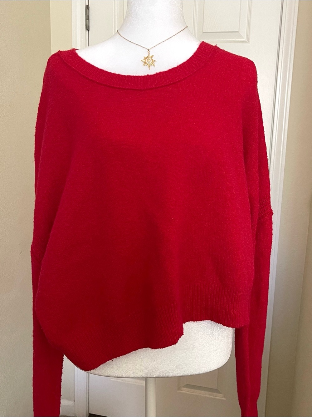 Wild Fable Cherry Red Knit Sweater | Size XL